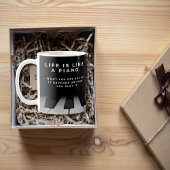 人生はピアノのよう感動的 コーヒーマグカップ