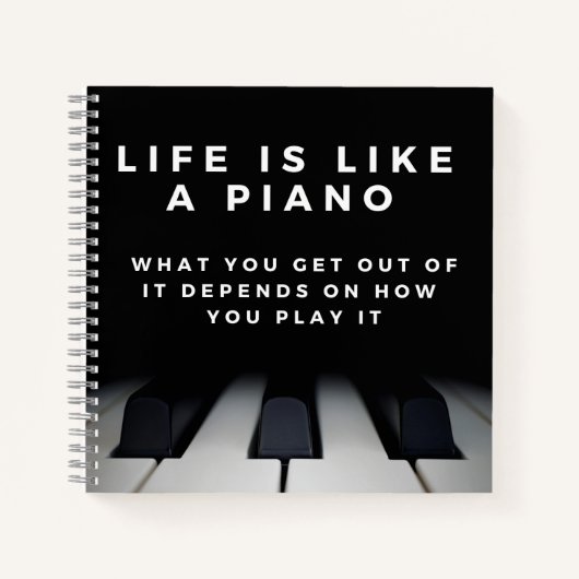 人生はピアノのよう感動的 ノートブック (正面)