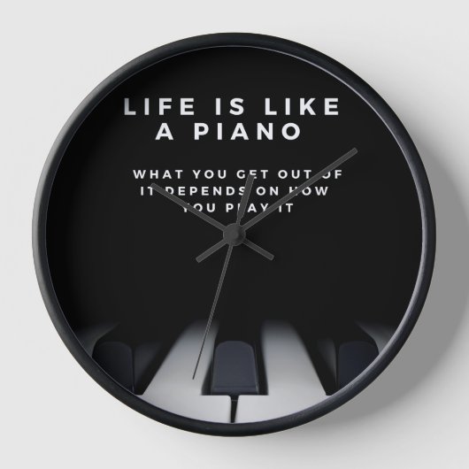 人生はピアノのよう感動的 壁時計 (正面)