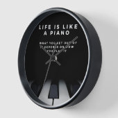 人生はピアノのよう感動的 壁時計 (傾斜)