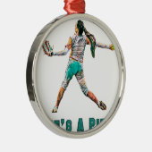 人生はピッチ メタルオーナメント (右)