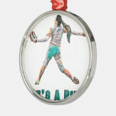 人生はピッチ メタルオーナメント (左)