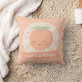 人生はピーチ 可愛いダジャレ フード ユーモア クッション (ブランケット)