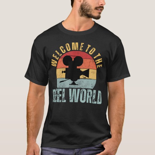 人生はフィルムの世界でが一番楽しい 面白い カメラ 映画 Tシャツ (正面)