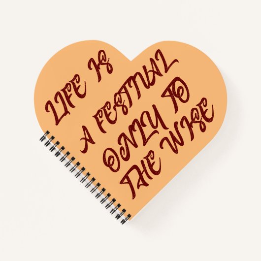 人生はフェスティバル |やる気を起こさせる引用文Tシャツ ノートブック (正面)