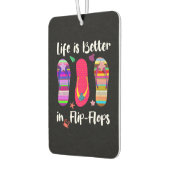 人生はフリップフロップサマーバケーションビーチで良い カーエアーフレッシュナー (左)