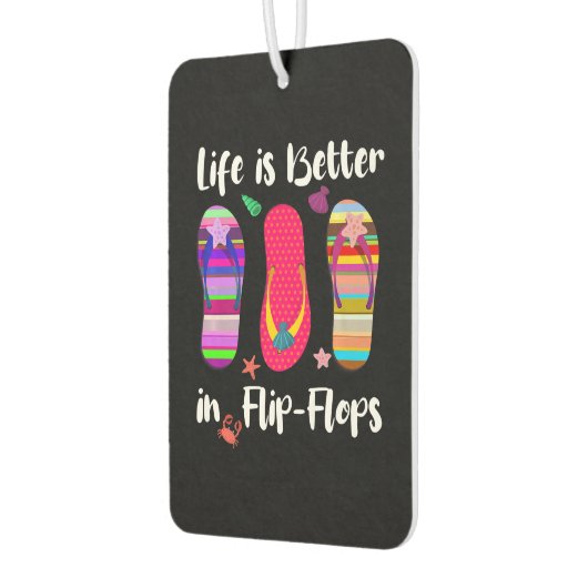 人生はフリップフロップサマーバケーションビーチで良い カーエアーフレッシュナー