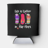 人生はフリップフロップサマーバケーションビーチで良い 缶クーラー (正面)