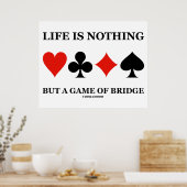 人生はブリッジゲーム(カードスーツ)に過ぎない ポスター (キッチン)