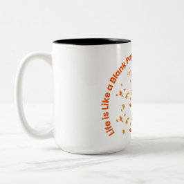 人生はページのよう空白のだ | 感動的引用文 ツートーンマグカップ