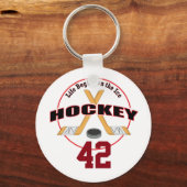 人生はホッケーと数を始める キーホルダー (正面)