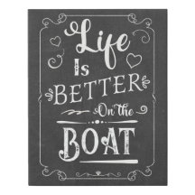 人生はボートの黒板の上でフェイクより