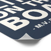 人生はボート上で良いカスタムボート名プリント ポスター (角)