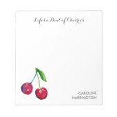 人生はボールのさくらんぼかわいいロマンチックなコケット ノートパッド (正面)