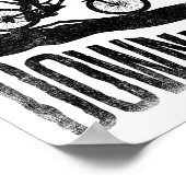 人生はマウンテンバイクに乗って下り坂だ 自転車 ポスター (角)