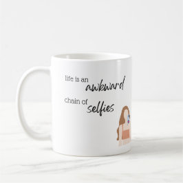 人生はマグの自撮りの厄介な連鎖 コーヒーマグカップ