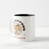 人生はマグカップ、感動的ことわざ、コーヒーマグ ツートーンマグカップ (正面左)