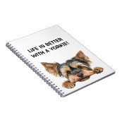 人生はヨークシャーテリアwピークヨークシャーテリアで良い ノートブック (右側)