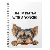 人生はヨークシャーテリアwピークヨークシャーテリアで良い ノートブック (正面)