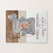 『人生はヨークシャー·テリア·ジグソーパズル』 ジグソーパズル (横)