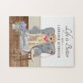 人生はリトリーバーラブラドールです ジグソーパズル (横)