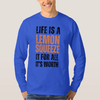 人生はレモン長袖のシャツやる気を起こさせる- Tシャツ
