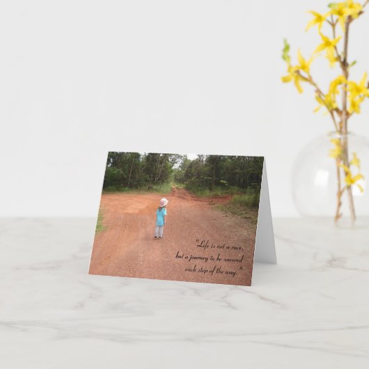 "人生はレースではない…" - v2 カード (黄色い花)