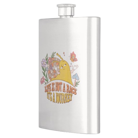 人生はレースではなく、旅だ フラスク (左)