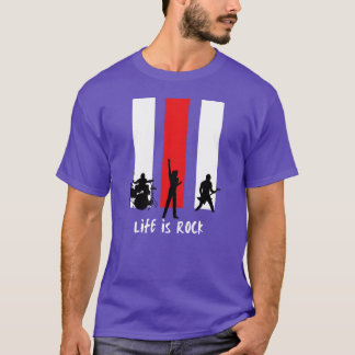 人生はロックな友達 Tシャツ