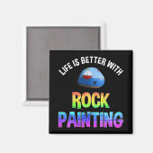 人生はロックの方が絵画良い マグネット (正面/裏面)