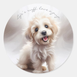 人生はワイルドだけど子犬は愛しい ラウンドシール