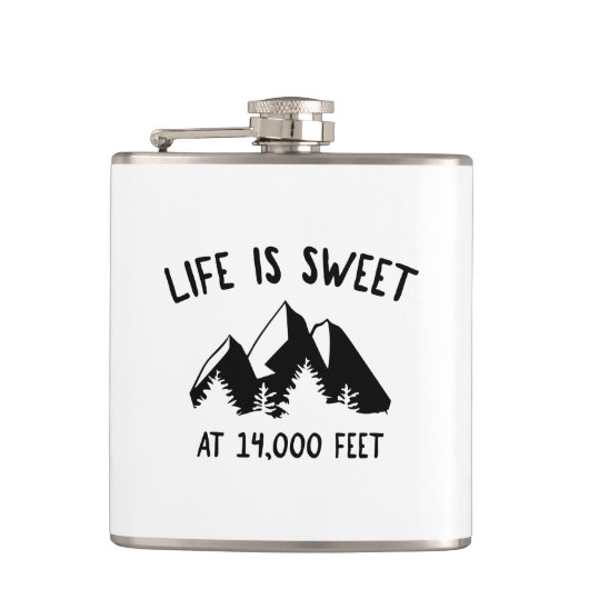 人生は一万4000人の足に甘い フラスク (正面)