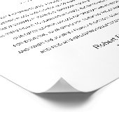 「人生は一時的な休息の場に過ぎない」という記念詩 ポスター (角)