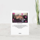 「人生は一瞬で変わる」+水色の花 サンキューカード (裏面)