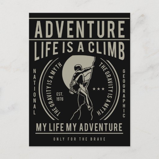 人生は上り坂だ | My Life My Adventure ポストカード (正面)