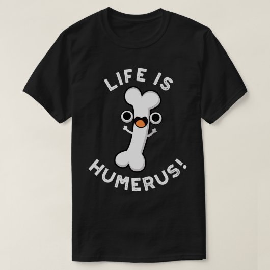 人生は上腕骨おもしろいプリン Tシャツ (デザイン正面)