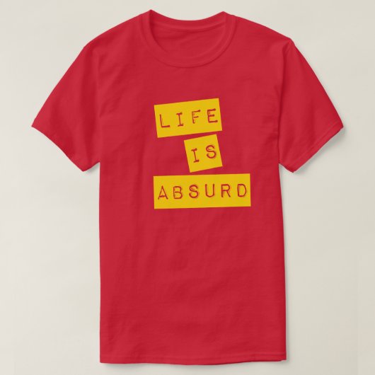 人生は不条理 (イエローテープ) Tシャツ (デザイン正面)
