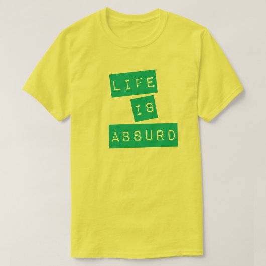 人生は不条理 (ターコイズブルーのテープ) Tシャツ (デザイン正面)
