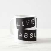 人生は不条理 (黒テープ) コーヒーマグカップ (正面左)