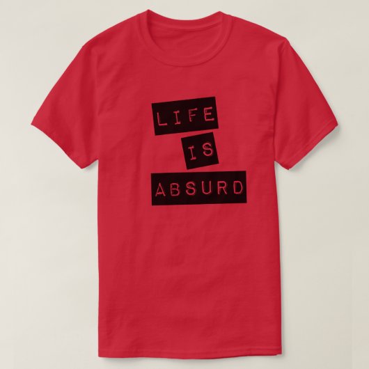 人生は不条理 (黒テープ) Tシャツ (デザイン正面)