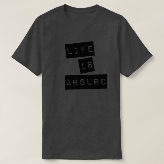 人生は不条理 (黒テープ) Tシャツ (デザイン正面)