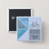 人生は乗り物熱狂するだ 缶バッジ (正面&裏面)