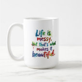 人生は乱雑だ コーヒーマグカップ (左)