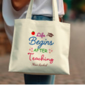 人生は人の教え先生の後に最高の始まる トートバッグ