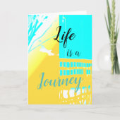 「人生は人生への旅/旅である」アクア、黄色 カード (正面)