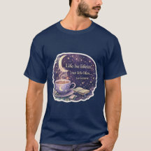 人生は人生らしく – あったかいコーヒーの名言 - V1 - Tシャツ