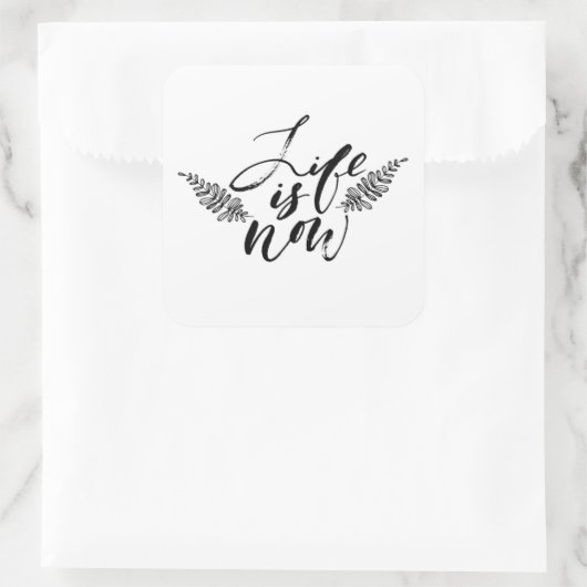 人生は今 スクエアシール (バッグ)