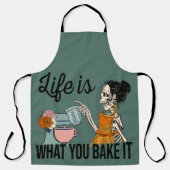 人生は何を焼くかである エプロン (正面)