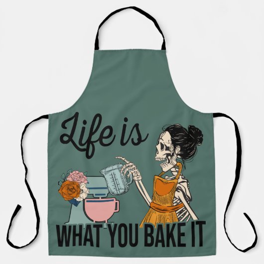 人生は何を焼くかである エプロン (正面)