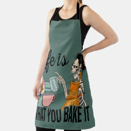 人生は何を焼くかである エプロン